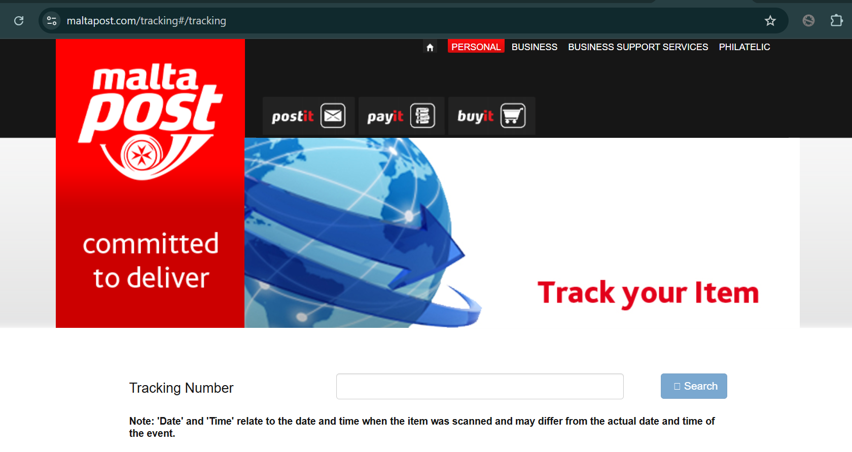 MaltaPost Tracking Image